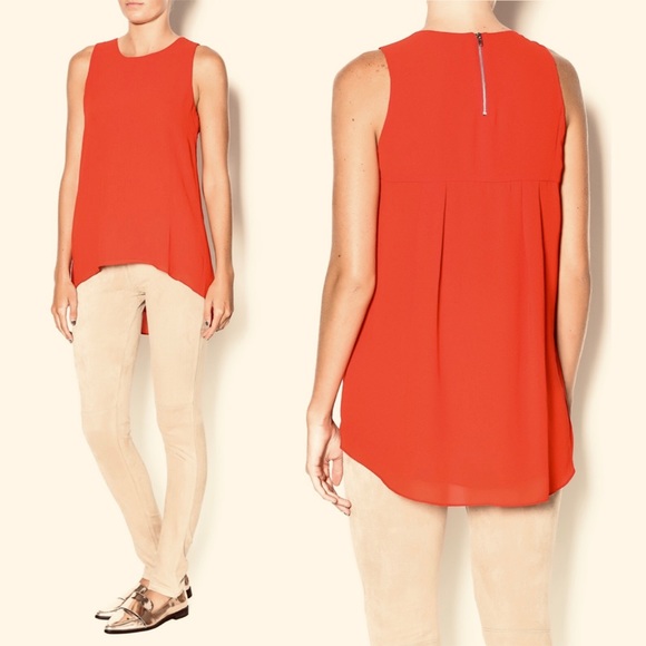 Shoptiques Tops - Norah Orange High Low Tunic Shoptiques Tank Top